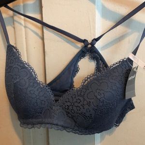 Dusty Blue Aerie Bralette. Size 30C